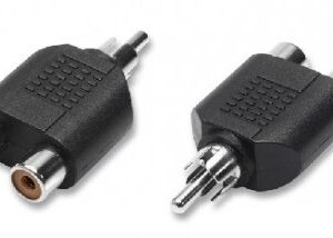Adattatore Audio 1 Spina RCA / 2 Prese RCA